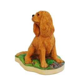 Handcrafted Ruby Cavalier King Charles Spaniel Figurine Gift, Fine Sculpted Detail, Lifelike Features - thumbnail 3
