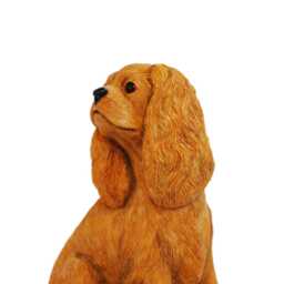 Handcrafted Ruby Cavalier King Charles Spaniel Figurine Gift, Fine Sculpted Detail, Lifelike Features - thumbnail 4