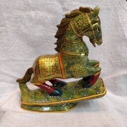 Jade Horse Sculpture, Gemstone Statues, Carved Animals, Spirit Animals, Home Decor Figurines, Garden Cowboy - thumbnail 2