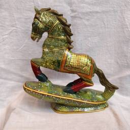 Jade Horse Sculpture, Gemstone Statues, Carved Animals, Spirit Animals, Home Decor Figurines, Garden Cowboy - thumbnail 1