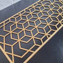 Cubist Illusion Laser-Cut Panel Radiator Cabinet Screen Cover Wall Art 0089 - thumbnail 3
