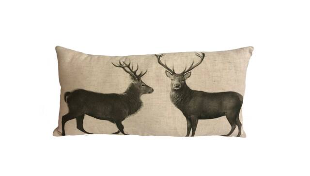 Sanderson - Evesham Deer Linen/Chalk Cushion Cover Throw Pillow Designer Home Decor - image 1