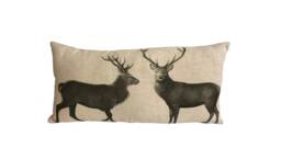 Sanderson - Evesham Deer Linen/Chalk Cushion Cover Throw Pillow Designer Home Decor - thumbnail 1