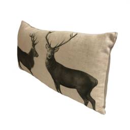 Sanderson - Evesham Deer Linen/Chalk Cushion Cover Throw Pillow Designer Home Decor - thumbnail 2