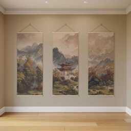 Japanese Garden Tapestry - Wall Hanging Unique Art - thumbnail 3