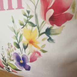 Personalised Floral Hear Cushion, Home Decor Pillow, Gift For Teen Bedroom, Christmas Mum Nan Gran Mamgu - thumbnail 4