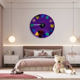 Oversized Mirrored Acrylic Wall Clock Modern Art Decor, Made in Usa - thumbnail 2