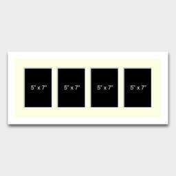 Multi Photo Picture Frame - 4 Apertures 7x5 Photos in A 22mm White Wood - thumbnail 2