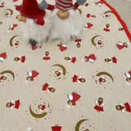 Christmas Tree Skirt Decor Holiday Scandinavian Gift Ornament Angel Swedish Nordic - thumbnail 2
