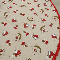 Christmas Tree Skirt Decor Holiday Scandinavian Gift Ornament Angel Swedish Nordic - thumbnail 4