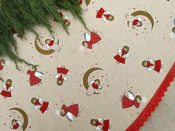 Christmas Tree Skirt Decor Holiday Scandinavian Gift Ornament Angel Swedish Nordic - thumbnail 1