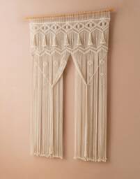 Macrame Curtain, Large Wall Art, Woodland Decor, Housewarming Gift, Modern Macrame, Valances For Windows, Room Divider Curtain C28 - thumbnail 1