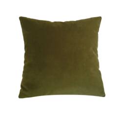 Deep Wasabi Green Velvet Suede Decorative Throw Pillow Cover/Case Cushion 20x20 - thumbnail 1