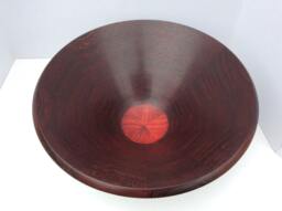 Large Segmented Wood Bowl Made From Segmented Wenge & Padauk Staves