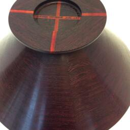 Large Segmented Wood Bowl Made From Segmented Wenge & Padauk Staves - thumbnail 4
