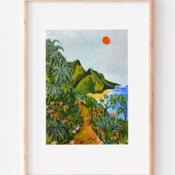 Napali Coast Wall Art, Art Print, Napali, Hawaii, Kauai, Tropical Travel - thumbnail 2