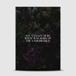 You Can't Bury The Underworld - Dark Floral Gothic Print Moody Botanical Quote Art Alternative Gift Idea Wall Decor For Home - thumbnail 3