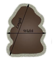 "Big Sheepskin Xl Black Throw Genuine Leather Sheep Skin Decorative Rug 44 ""X 26" - thumbnail 4