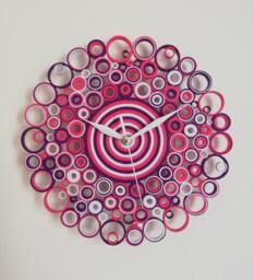 Unique Wall Clock, Paper First Anniversary Gift, No Ticking Gift - thumbnail 1