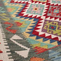 Classic Kilim Rug, Handwoven Artisan Afghan Turkish Aztec Sheep Wool Rug 183x125 cm - thumbnail 4