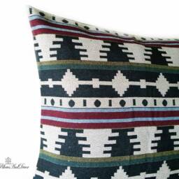 Textured Pillow Cover Kilim Style Ethnic Cushion Case Wooven Throw Accent Decorative Tribal Boho Aztec Geometric Native - thumbnail 2