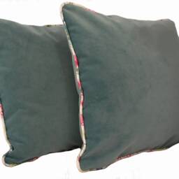 Airforce Blue Velvet Scatter Cushion Cover - thumbnail 3