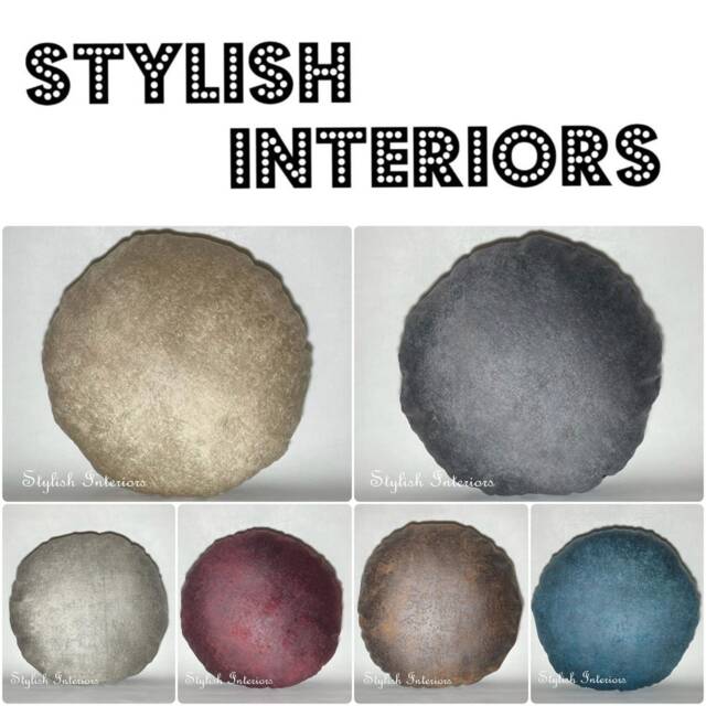 Handmade Round Soft Embossed Rustique Cushion Cover Circle Bed Sofa Pillowcase Home Deco - image 1