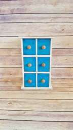 Boho Jewelry Organizer Cabinet, 3 Drawer Mini Dresser, Rustic Trinket Storage Box, Farmhouse Handmade Upcycled Decor - thumbnail 2