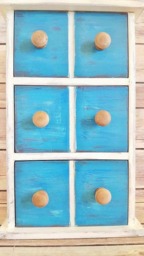 Boho Jewelry Organizer Cabinet, 3 Drawer Mini Dresser, Rustic Trinket Storage Box, Farmhouse Handmade Upcycled Decor - thumbnail 3