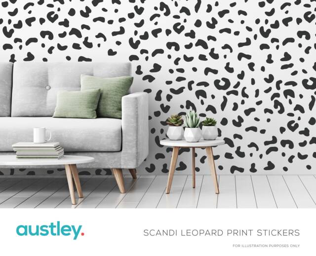 510 Leopard Print Wall Sticker Decals, Scandi Style, Kids Bedroom, Living Room, Interior Design, Office, Nursery, Various Sizes - image 1