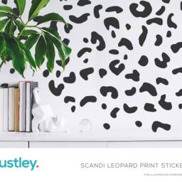 510 Leopard Print Wall Sticker Decals, Scandi Style, Kids Bedroom, Living Room, Interior Design, Office, Nursery, Various Sizes - thumbnail 3
