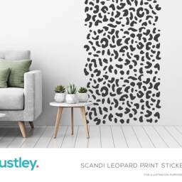 510 Leopard Print Wall Sticker Decals, Scandi Style, Kids Bedroom, Living Room, Interior Design, Office, Nursery, Various Sizes - thumbnail 2