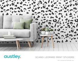510 Leopard Print Wall Sticker Decals, Scandi Style, Kids Bedroom, Living Room, Interior Design, Office, Nursery, Various Sizes - thumbnail 1