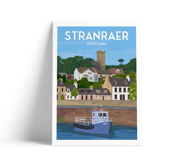 stranraer Scotland Travel Poster Coastal Wall Art - image 1