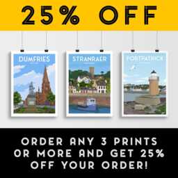 stranraer Scotland Travel Poster Coastal Wall Art - thumbnail 2
