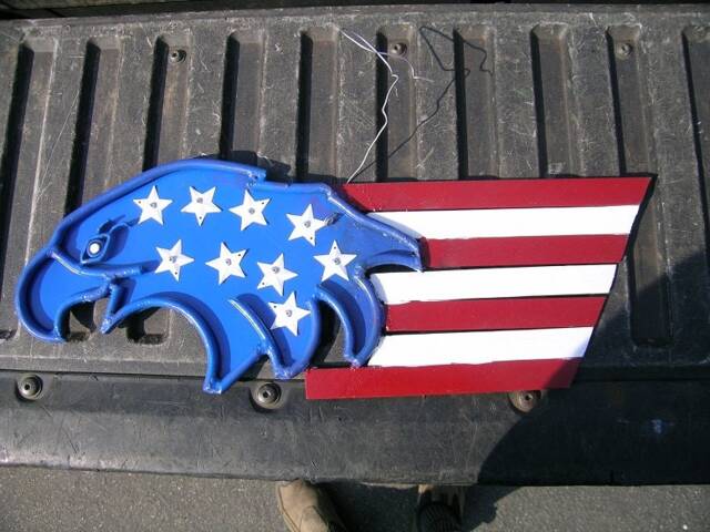 Metal Eagle Stars & Stripes 22x7 Approx Can Be Made Any Size Needed
