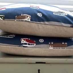 Camper Van Linen Cushion Cover Nautical Coastal Throw Pillow - thumbnail 3
