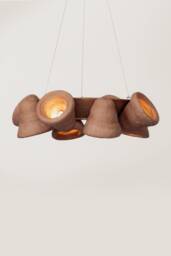 8 Bells Chandelier, Bell Shaped Pendant Lights, Jar Ceiling Light, Hanging Lamp - thumbnail 1