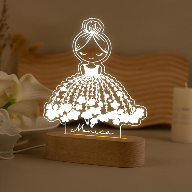 Ballet Girl Night Light, Ballerina Gift Lamp For Girl, Birthday With Ballerina, Nursery Room Lamp, Xmas - image 1
