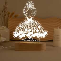 Ballet Girl Night Light, Ballerina Gift Lamp For Girl, Birthday With Ballerina, Nursery Room Lamp, Xmas - thumbnail 2