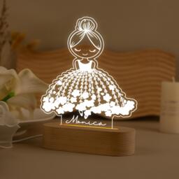Ballet Girl Night Light, Ballerina Gift Lamp For Girl, Birthday With Ballerina, Nursery Room Lamp, Xmas - thumbnail 1