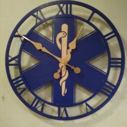 Wall Clock Emergency Medicine, Star Of Life, Ambulances Paramedics Symbol Logo Medical Service Emblem Doctor, Wood Large 12-18Inch #180 - thumbnail 2