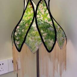 Handmade Lampshade With Fringes-Victorian Lampshade-Luxury Ceiling Pendent-Custom Lampshade-Vintage Style Lampshade-Living Room Lampshade - thumbnail 2