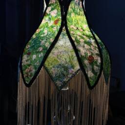 Handmade Lampshade With Fringes-Victorian Lampshade-Luxury Ceiling Pendent-Custom Lampshade-Vintage Style Lampshade-Living Room Lampshade - thumbnail 3