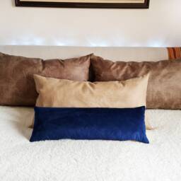 Rainbow Velvet Lumbar Pillow Cover Modern Scandinavian Decor - thumbnail 3