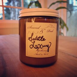 Wood Wick & Amber Glass Soy Wax Candles - thumbnail 3