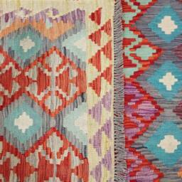 Handmade Kilim Rug, Traditional Artisan Afghan Turkish Aztec Navajo Wool Rug 259x171 cm - thumbnail 4