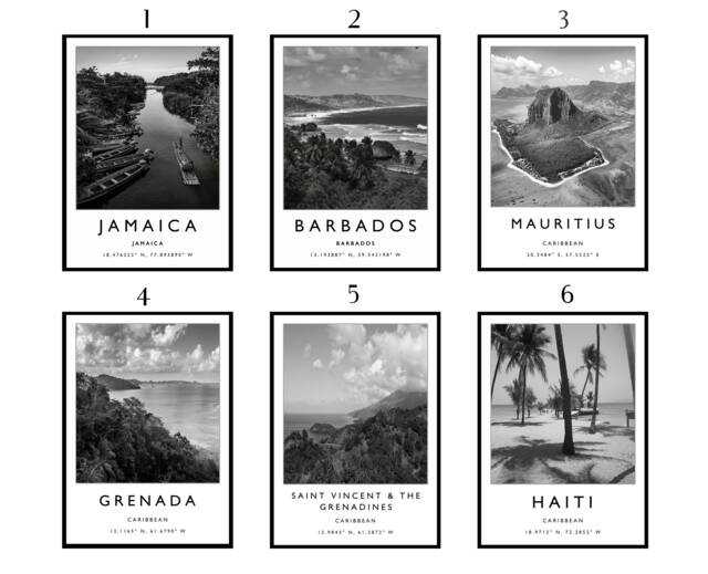 Caribbean Travel Poster Set Barbados, Jamaica, Haiti Wall Art - image 1