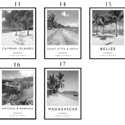 Caribbean Travel Poster Set Barbados, Jamaica, Haiti Wall Art - thumbnail 3
