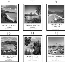 Caribbean Travel Poster Set Barbados, Jamaica, Haiti Wall Art - thumbnail 2